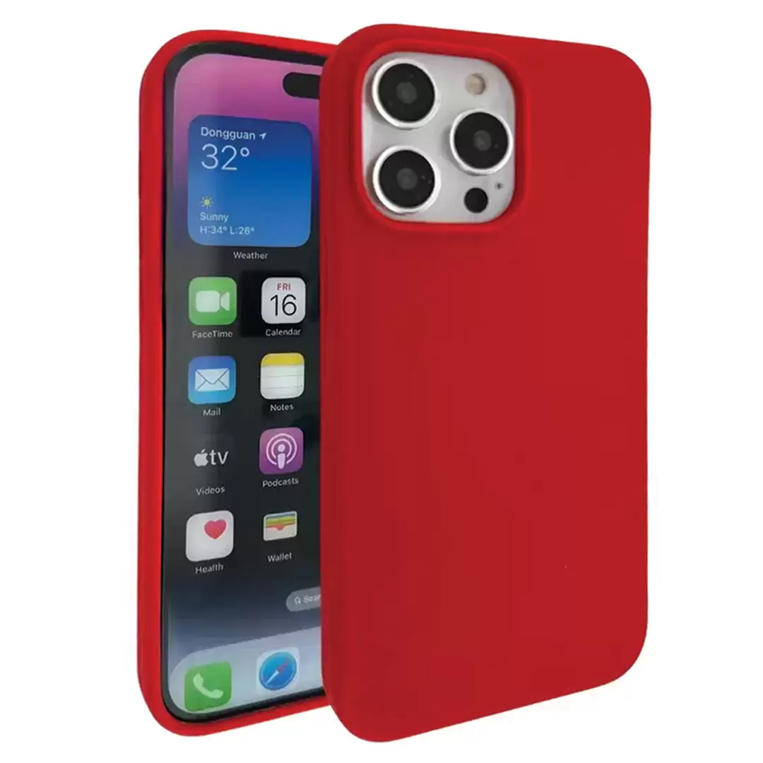 iPhone 16 Pro Max Soft Touch Case Red